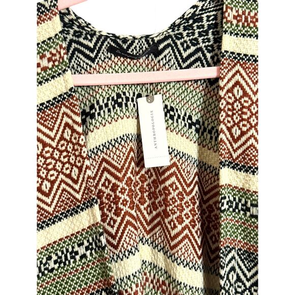 Anthropologie Boho Fringe Kimono Wrap Cardigan Women's One Size NWT Multicolor - Picture 4 of 8